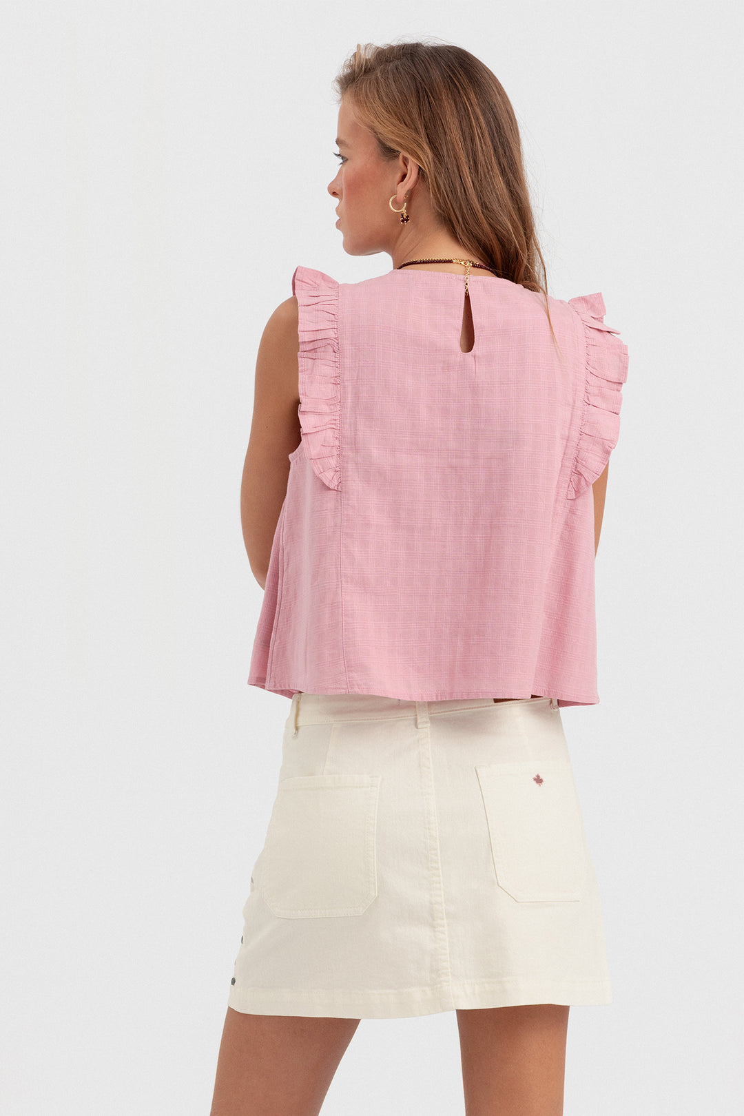 EMBROIDERED BLOUSE WITH STRIPES