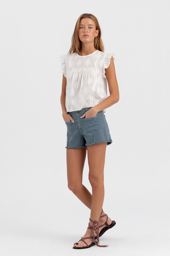 BLOUSE WITH FLORAL DETAIL