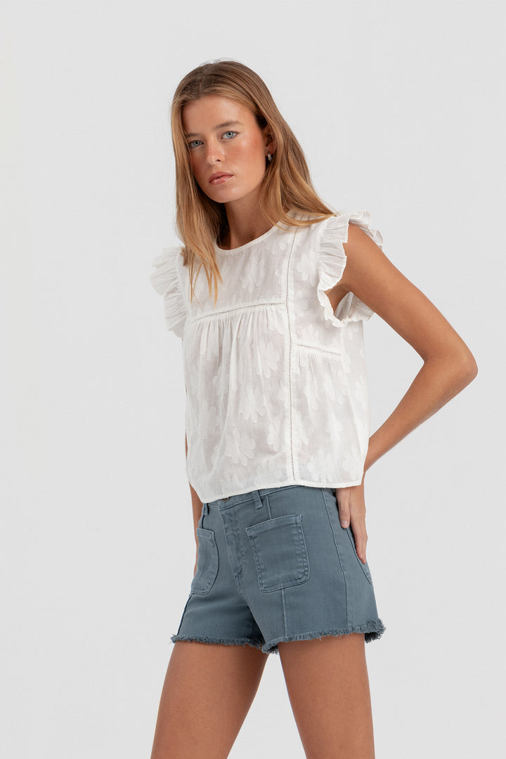 BLOUSE WITH FLORAL DETAIL
