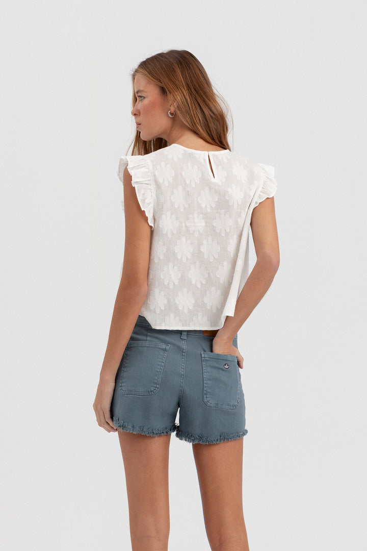 BLOUSE WITH FLORAL DETAIL