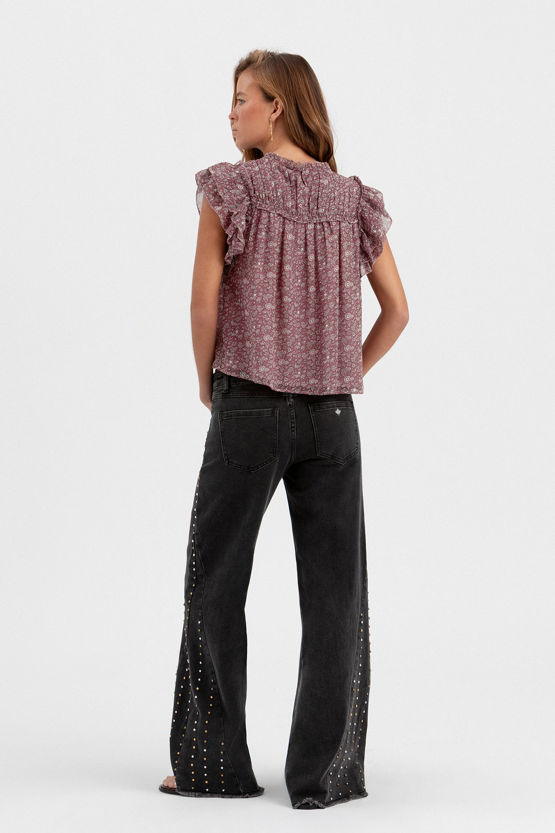 BLUSA FRUNCIDA ESTAMPADA