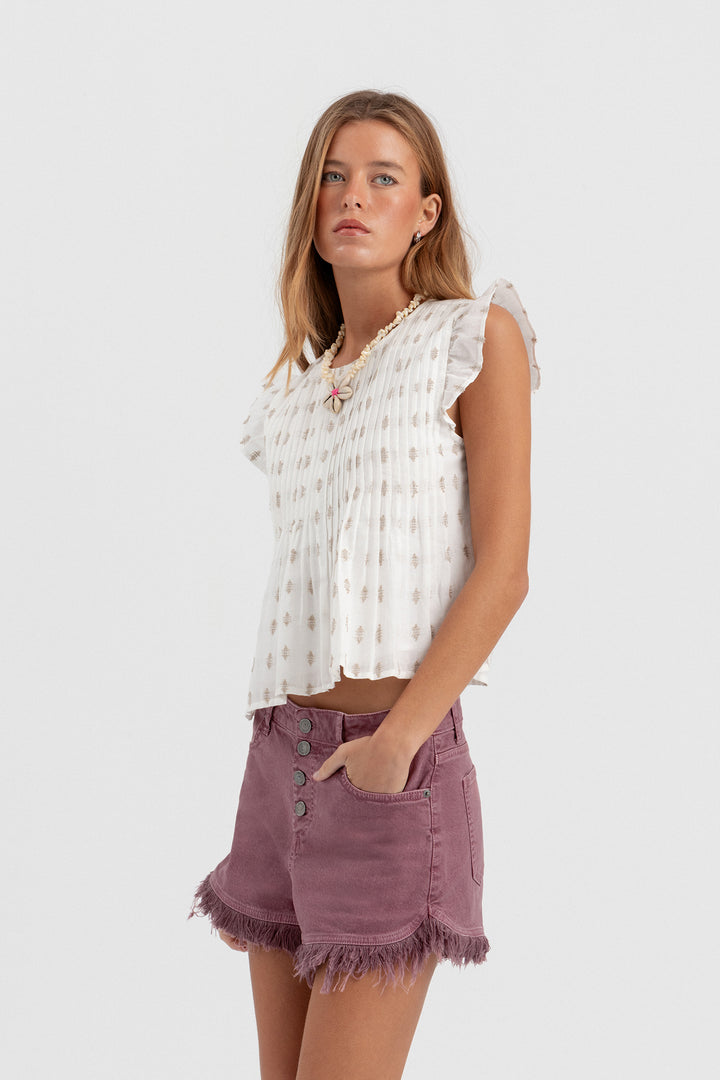 SHORTS BOTONES DESFLECADO