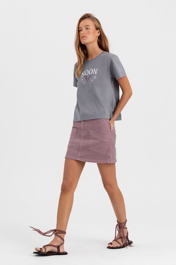 DENIM MINI SKIRT WITH POCKETS