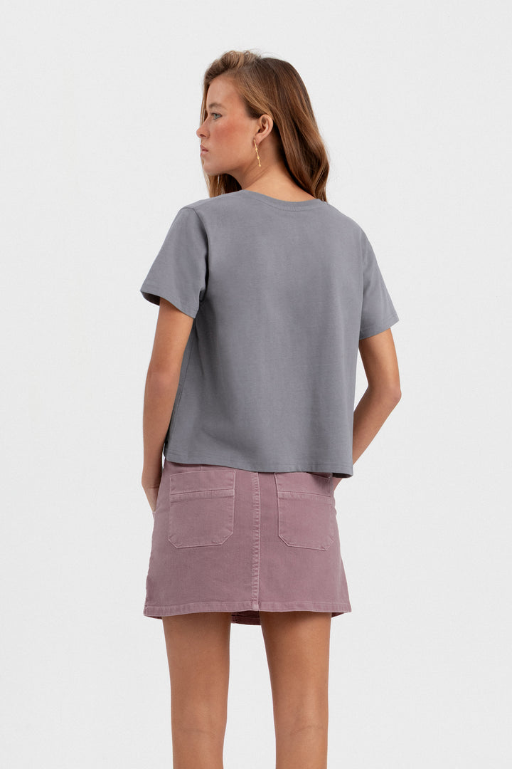 DENIM MINI SKIRT WITH POCKETS