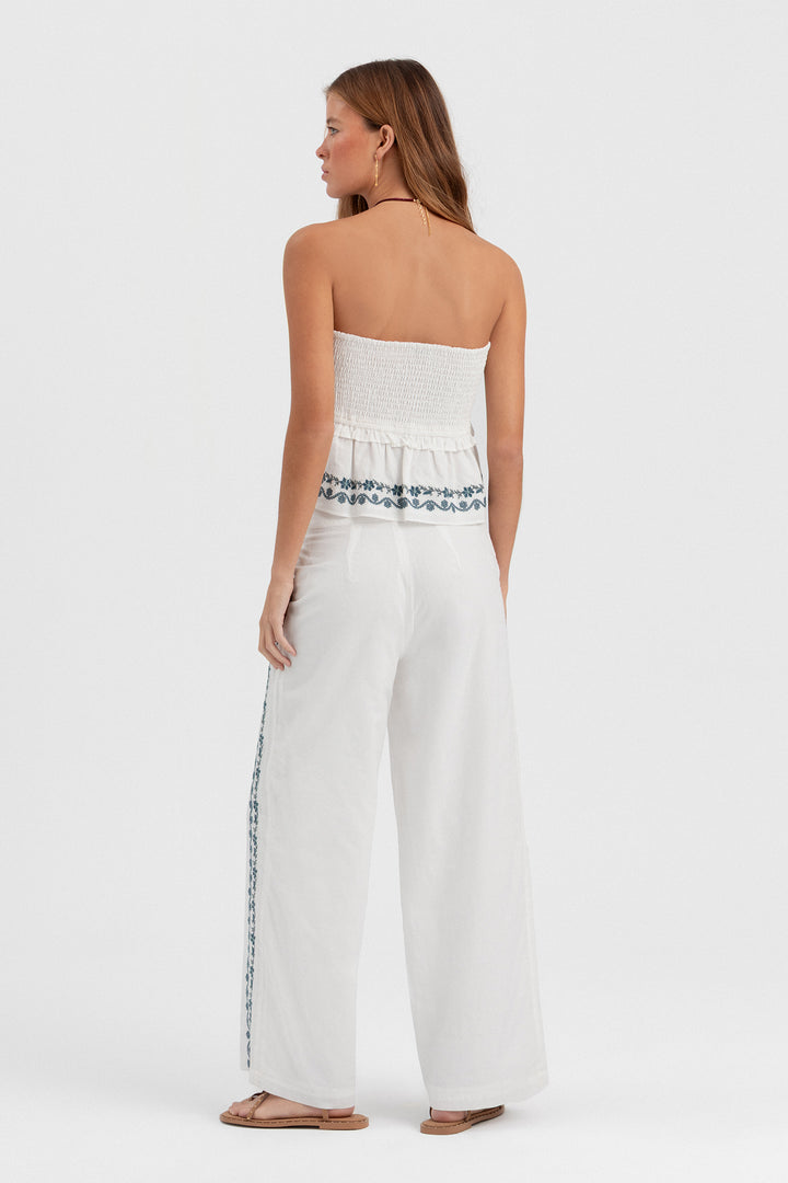 PANTALON BORDADO CONTRASTE