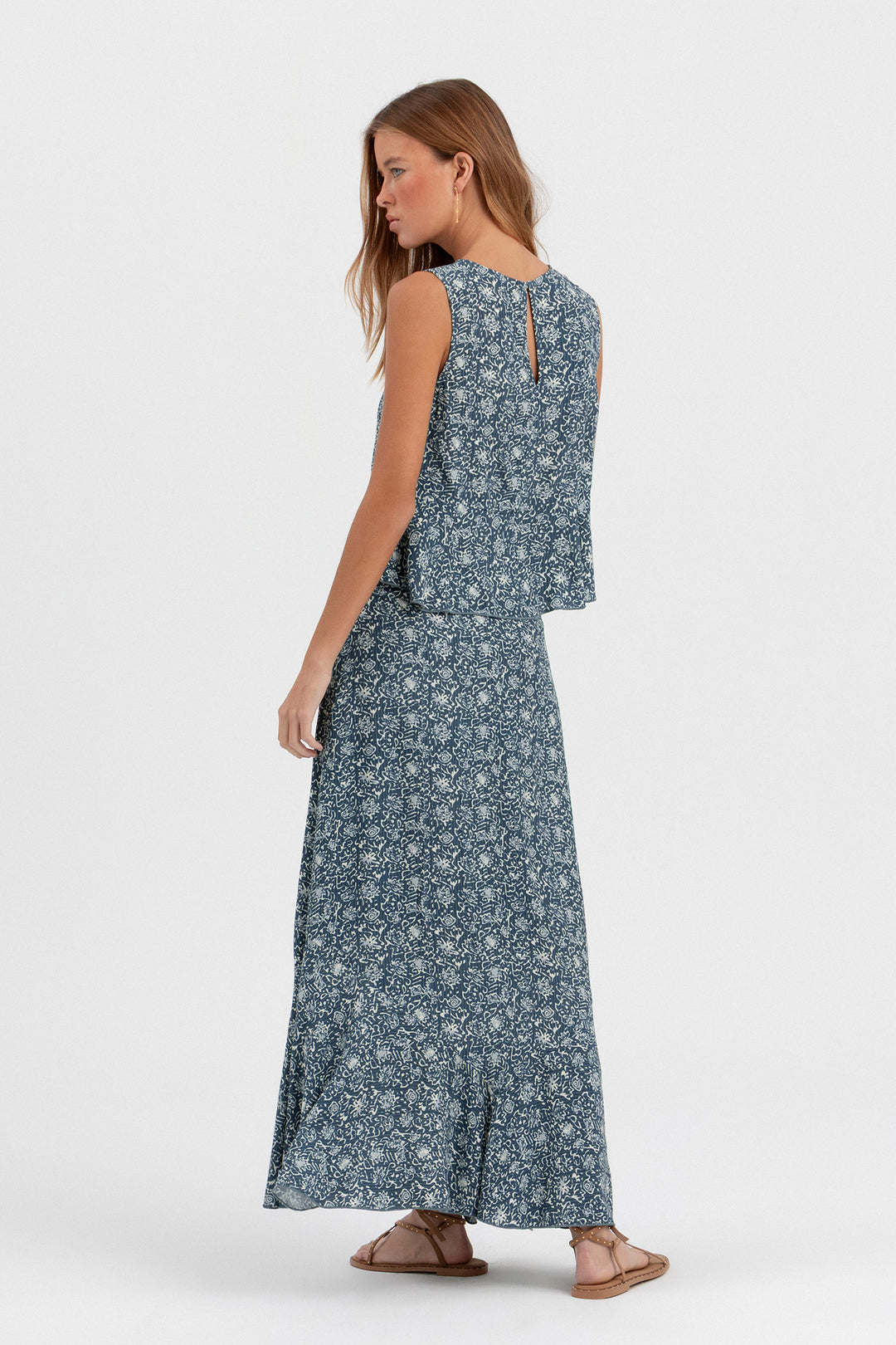 MIDI SKIRT WITH LOW Ruffle