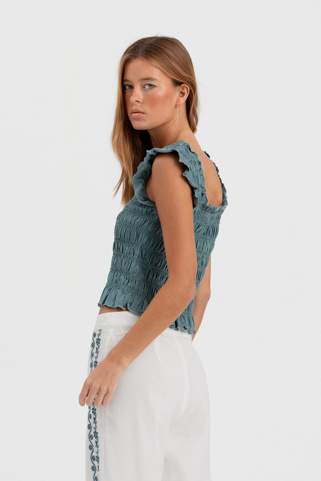 PANTALON BORDADO CONTRASTE