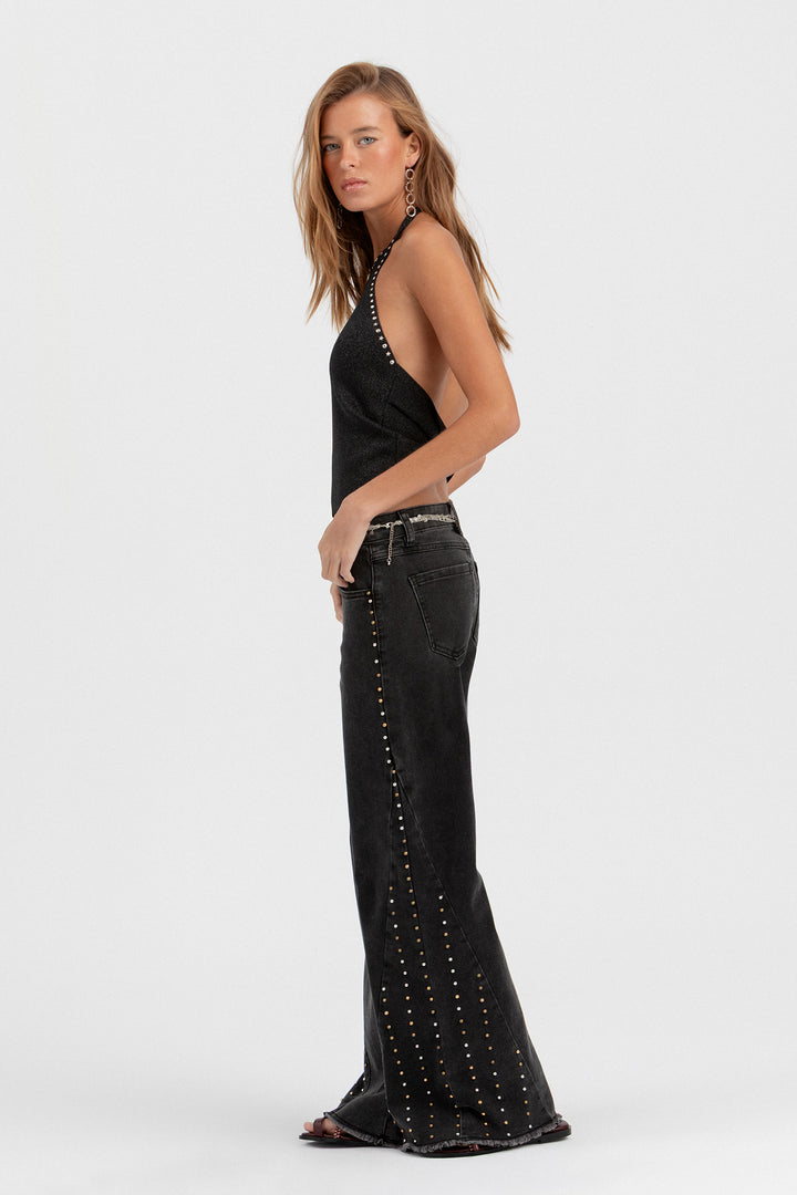 TOP HALTER LUREX TACHAS