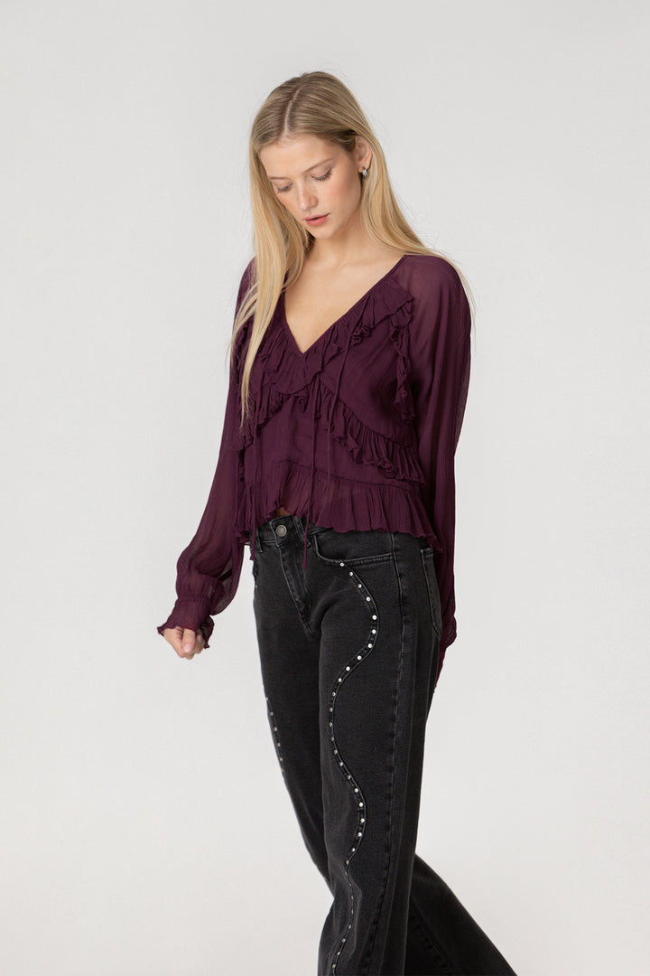 WAVE JEANS WITH STUDS