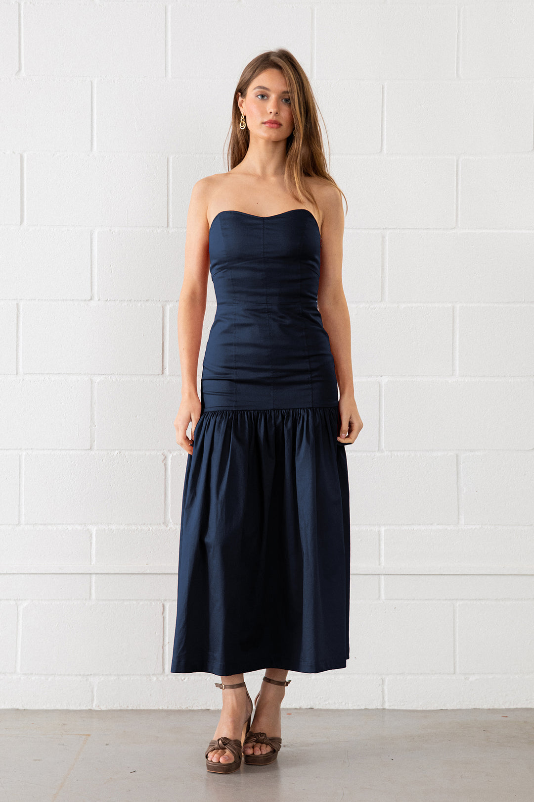 VESTIDO MIDI BANDEAU CLAUDIA