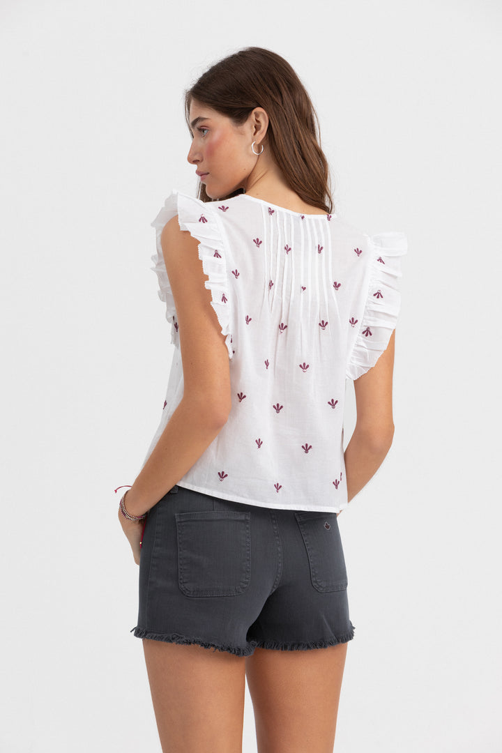 BLUSA DETALHE BORDADO MISSANGAS