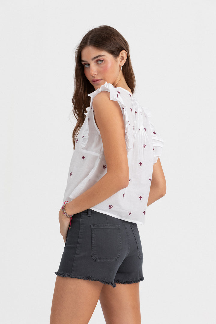 BLUSA DETALHE BORDADO MISSANGAS