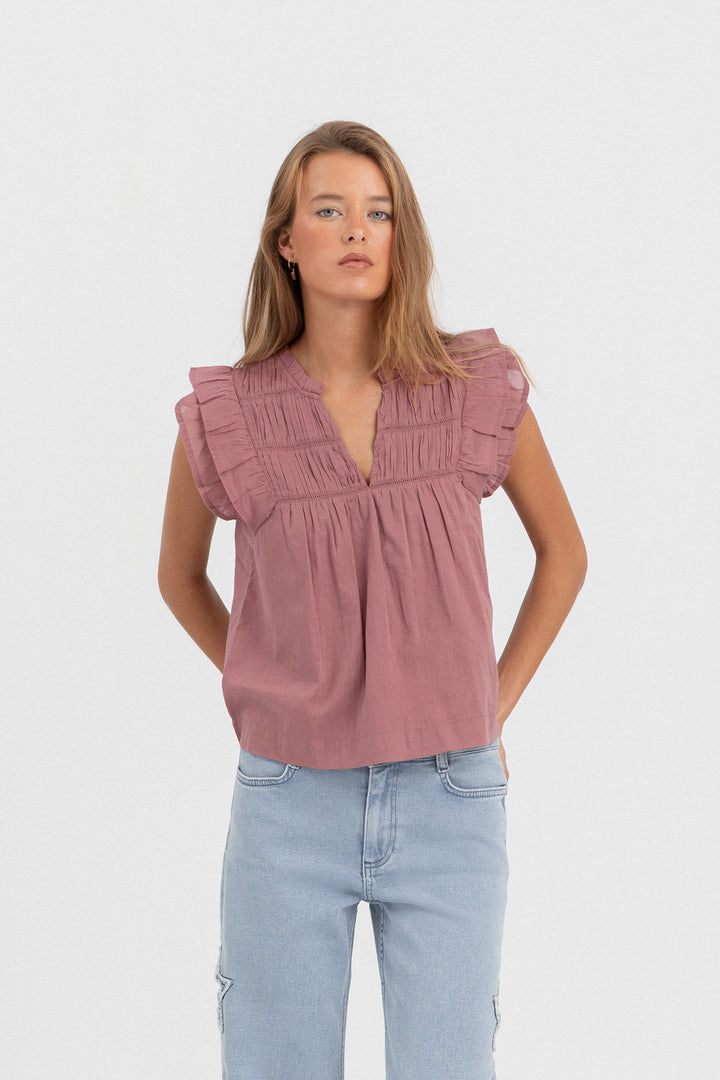 BLUSA FLUIDA FRUNCES