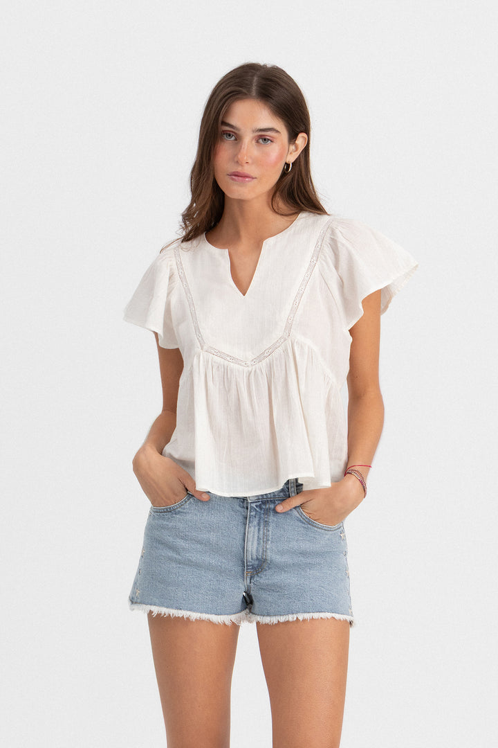 BLUSA FLUIDA MANGAS CAPA