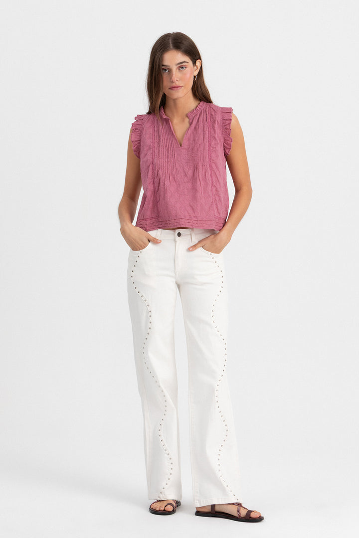 BLUSA JARETAS DETALLE ENTREDOS