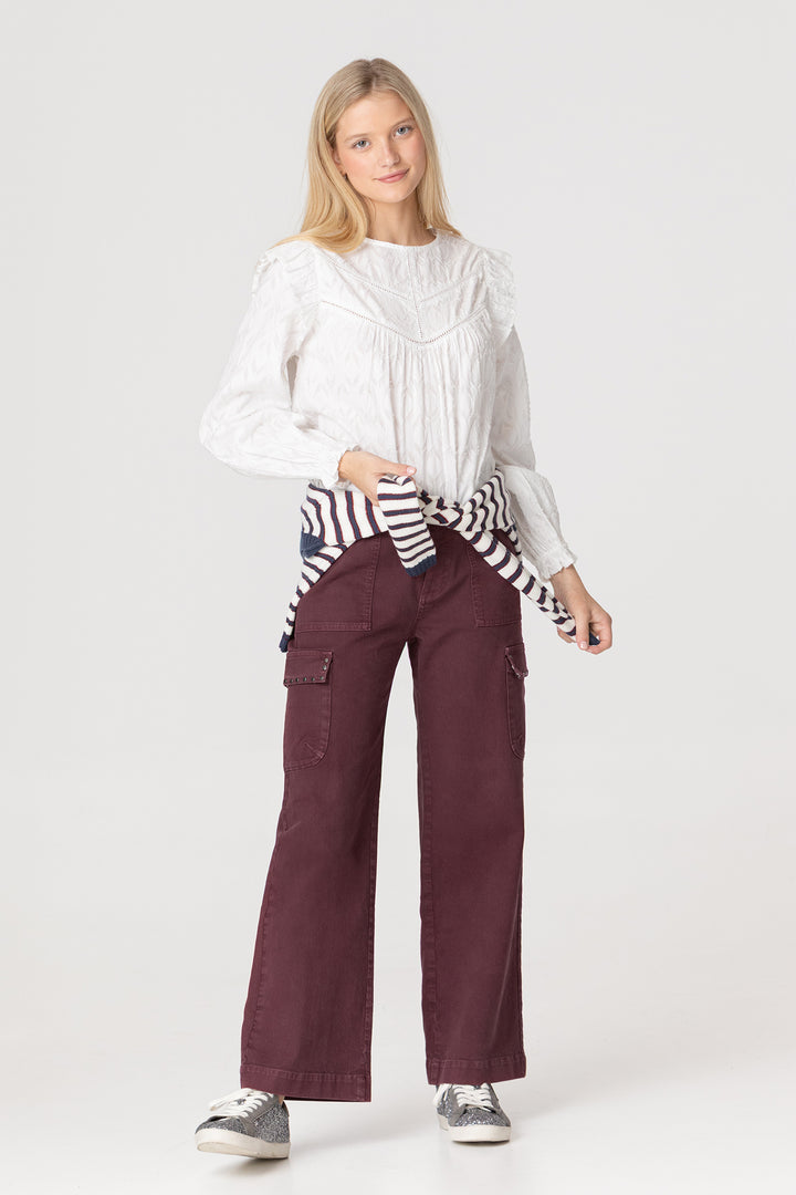 BLUSA TEXTURA VOLANTES