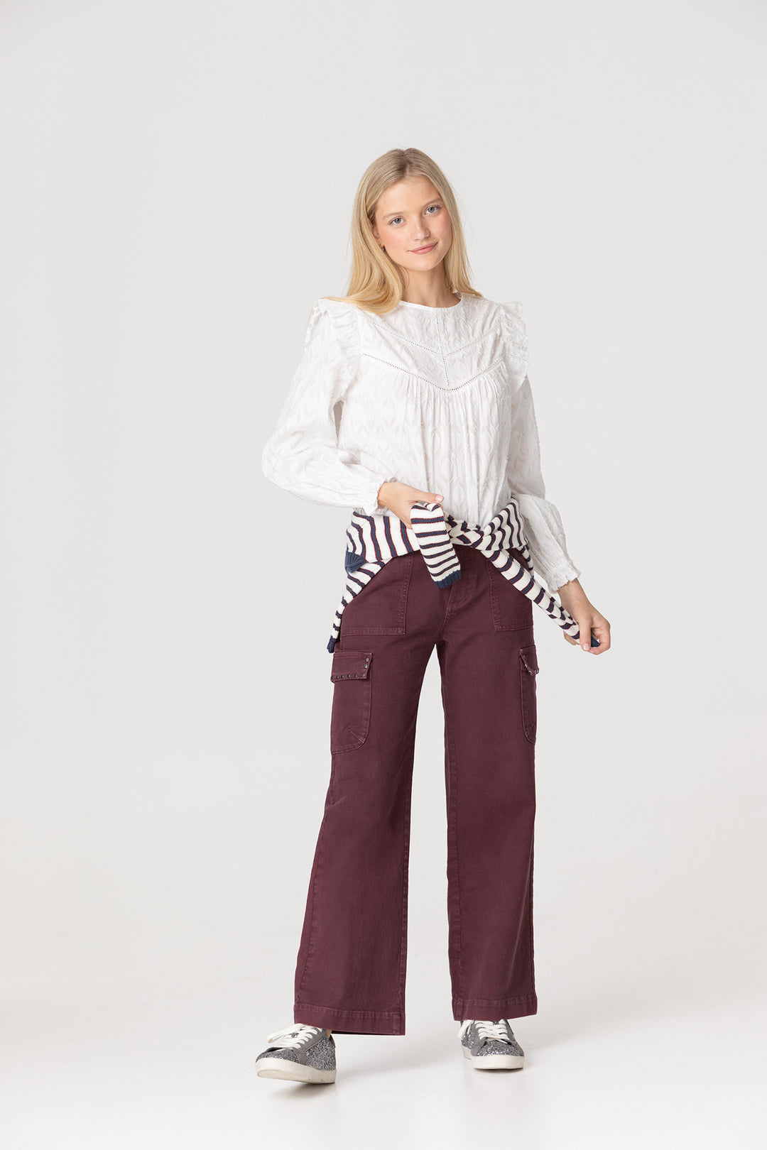 BLUSA TEXTURA VOLANTES