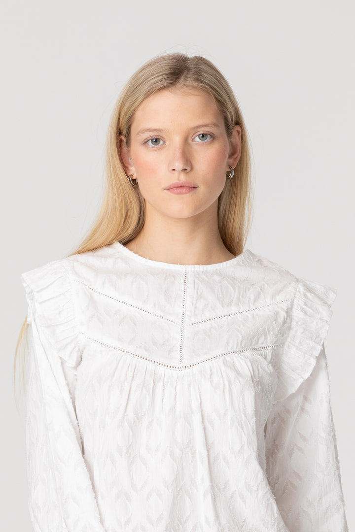 BLUSA TEXTURA VOLANTES