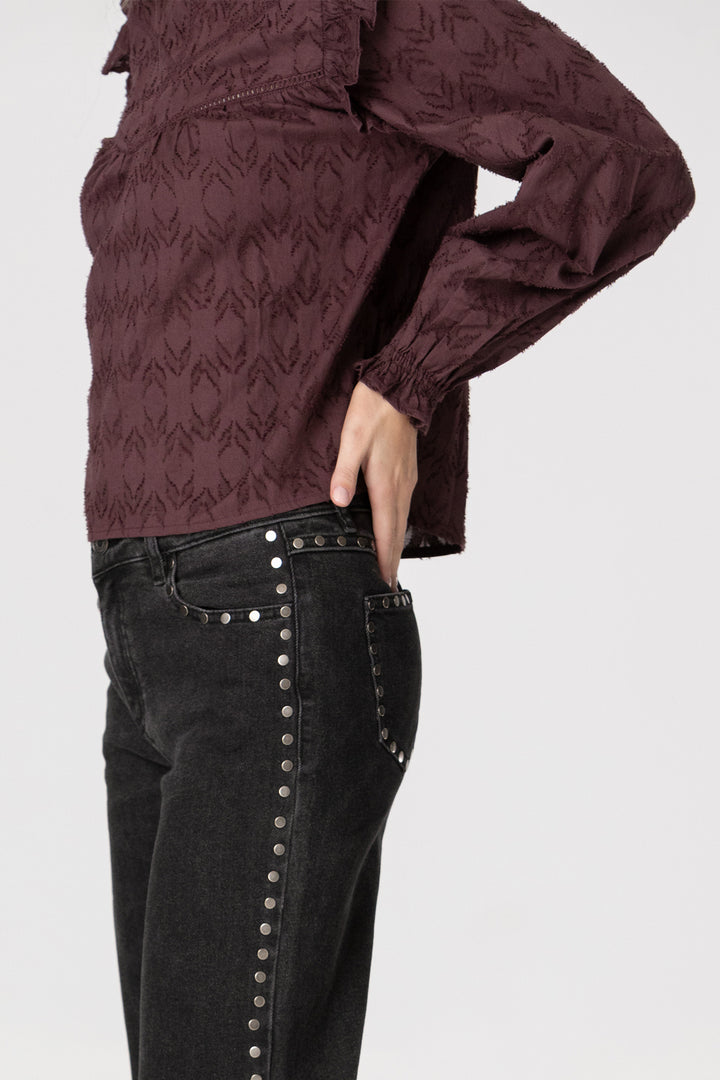 BLUSA TEXTURA VOLANTES