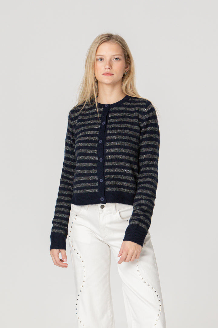 CARDIGAN AJUSTADO RAYAS