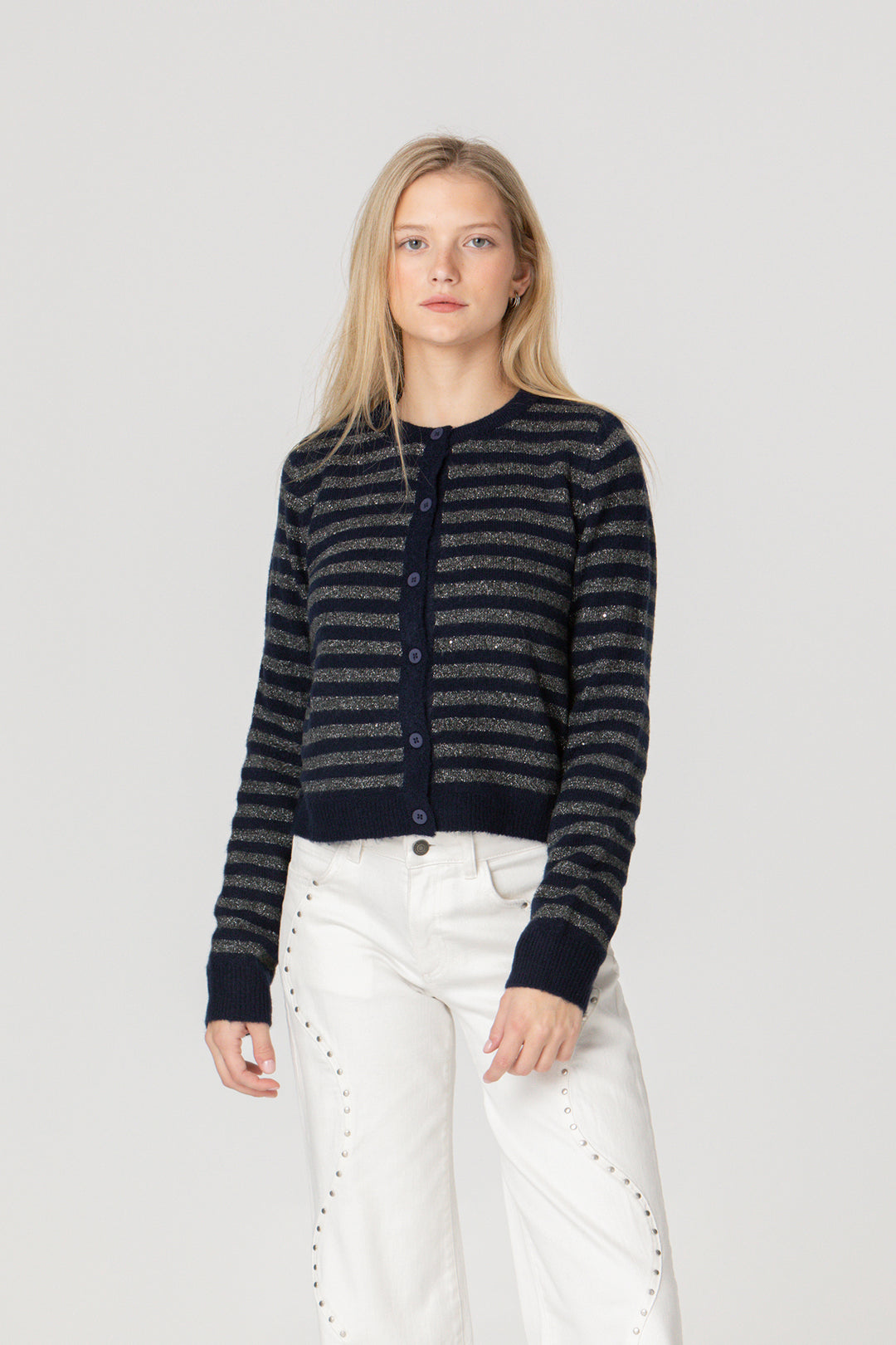 CARDIGAN AJUSTADO RAYAS