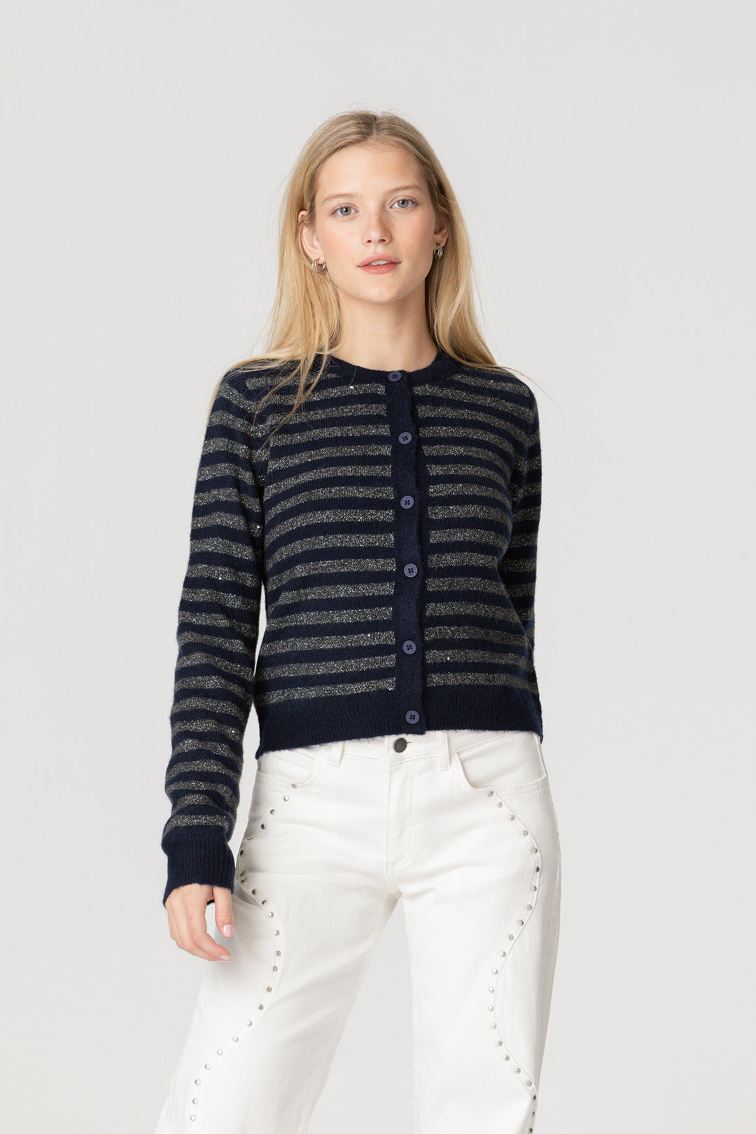 CARDIGAN AJUSTADO RAYAS