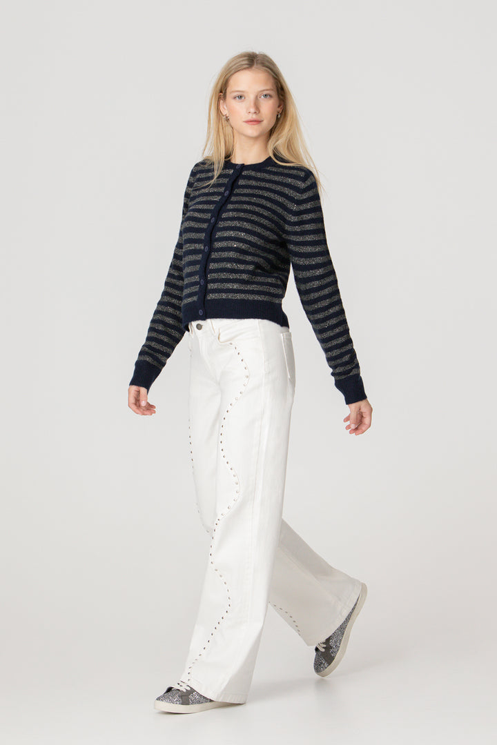 CARDIGAN AJUSTADO RAYAS