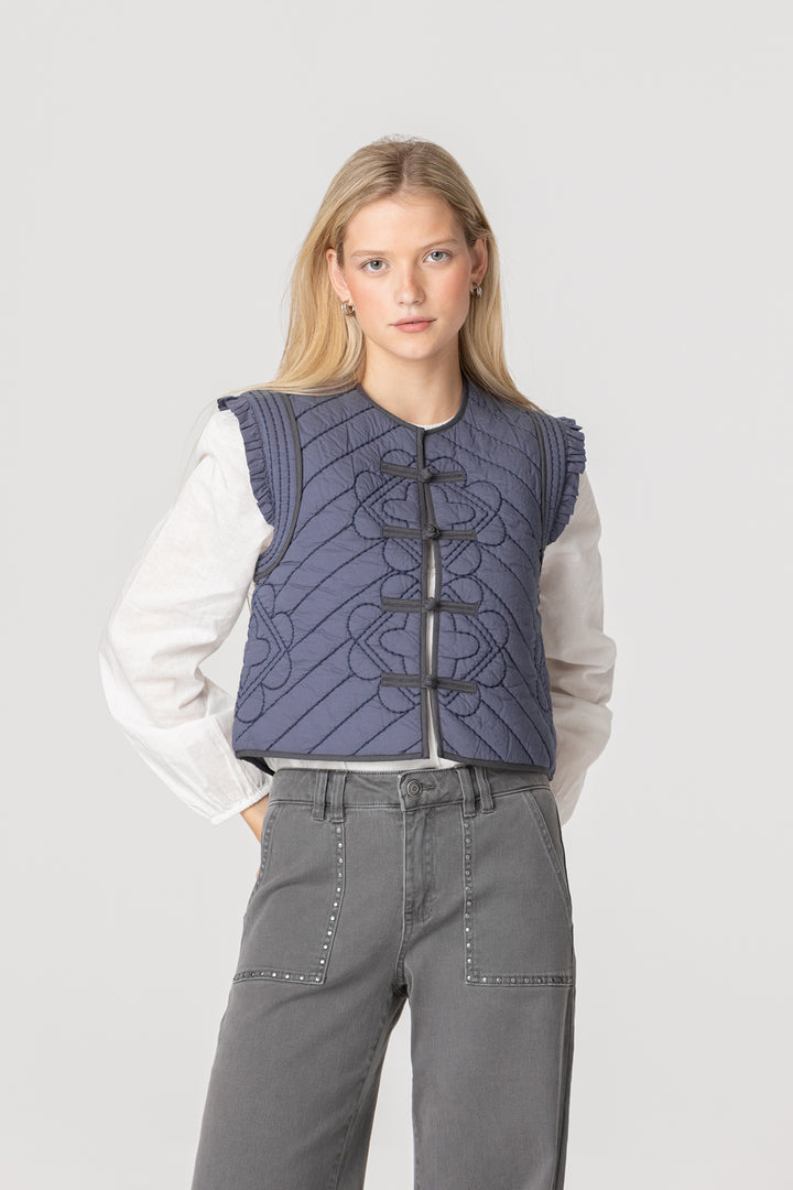 CHALECO ENGUATADO CIERRES DELANTERO