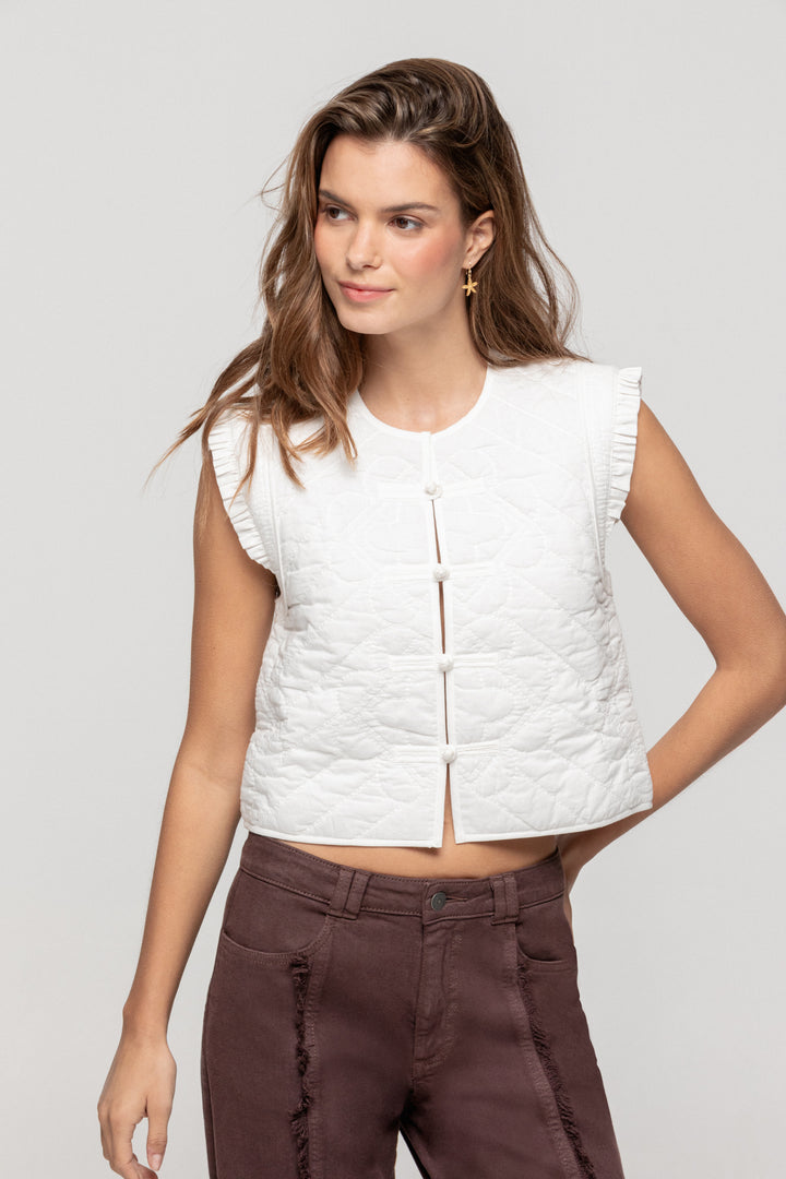 CHALECO ENGUATADO CIERRES DELANTERO