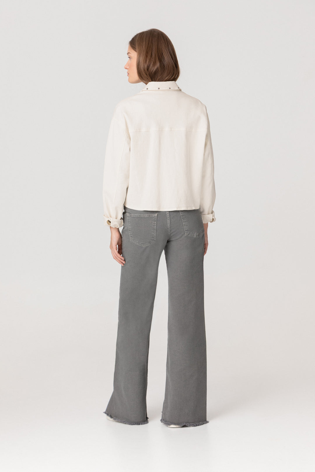 DENIM JACKET WITH STUDS AND STARS