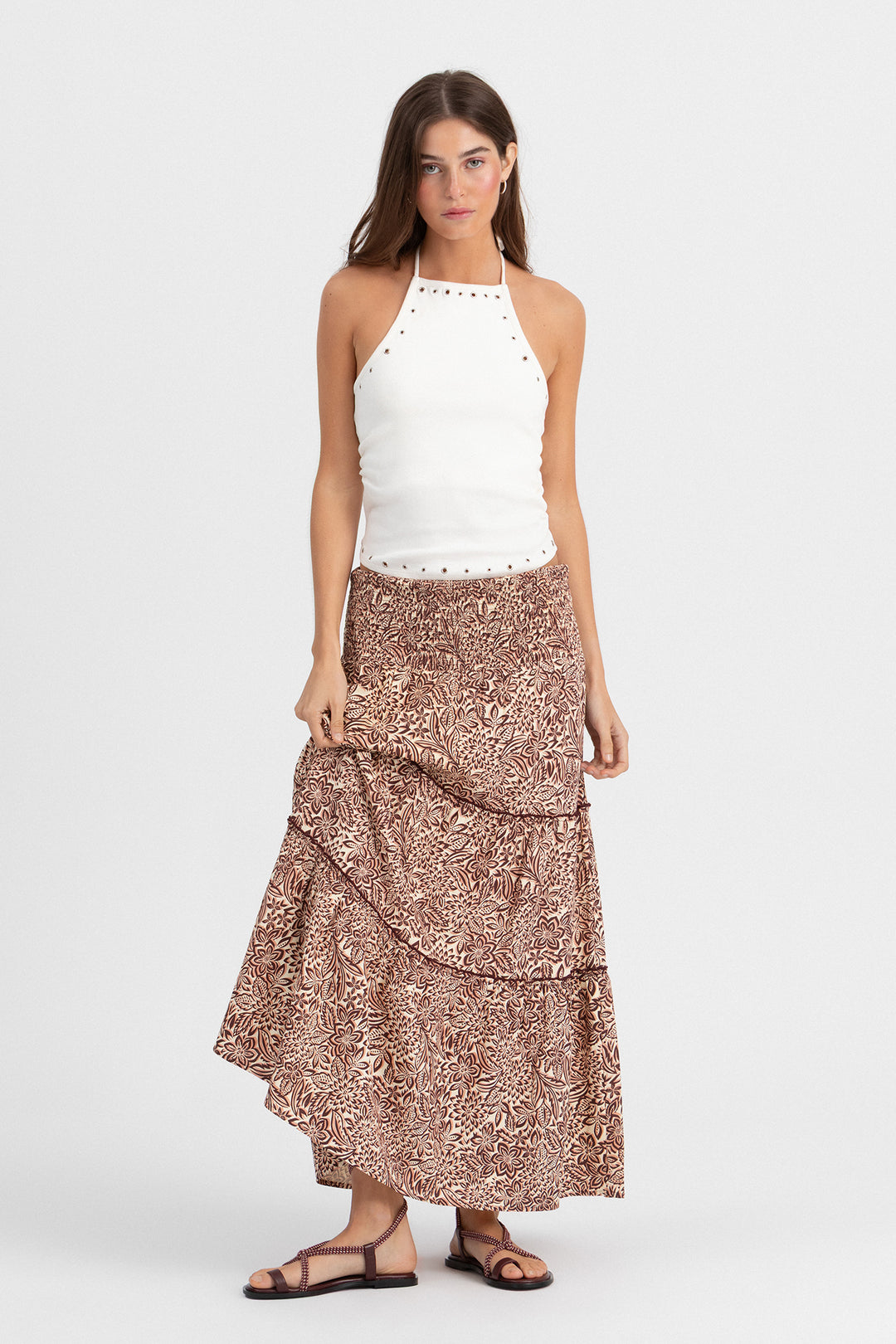 SAIA COMPRIDA ESTAMPADA