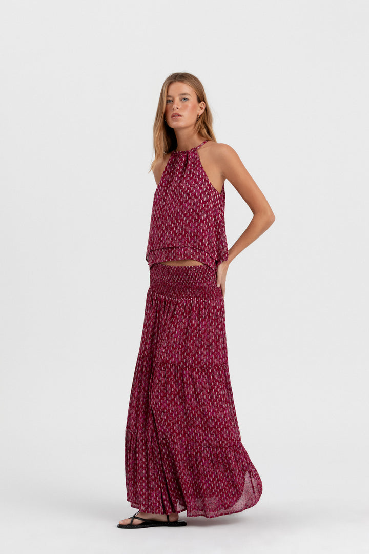 FALDA MIDI DETALLE LUREX