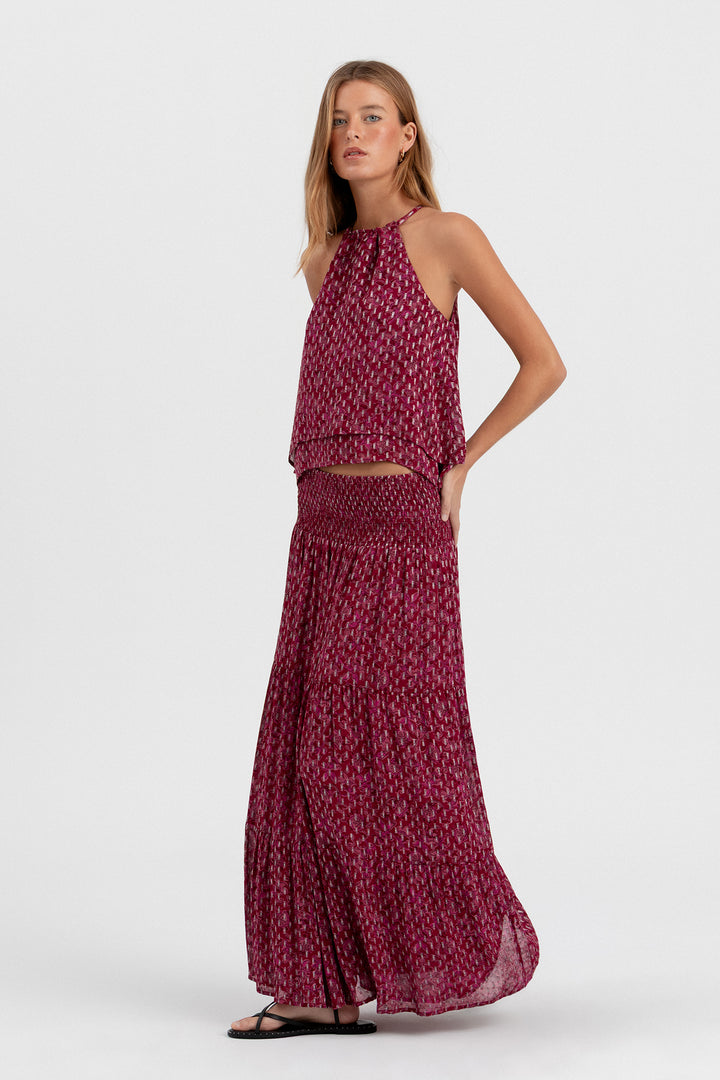 SAIA MIDI COM DETALHE DE LUREX