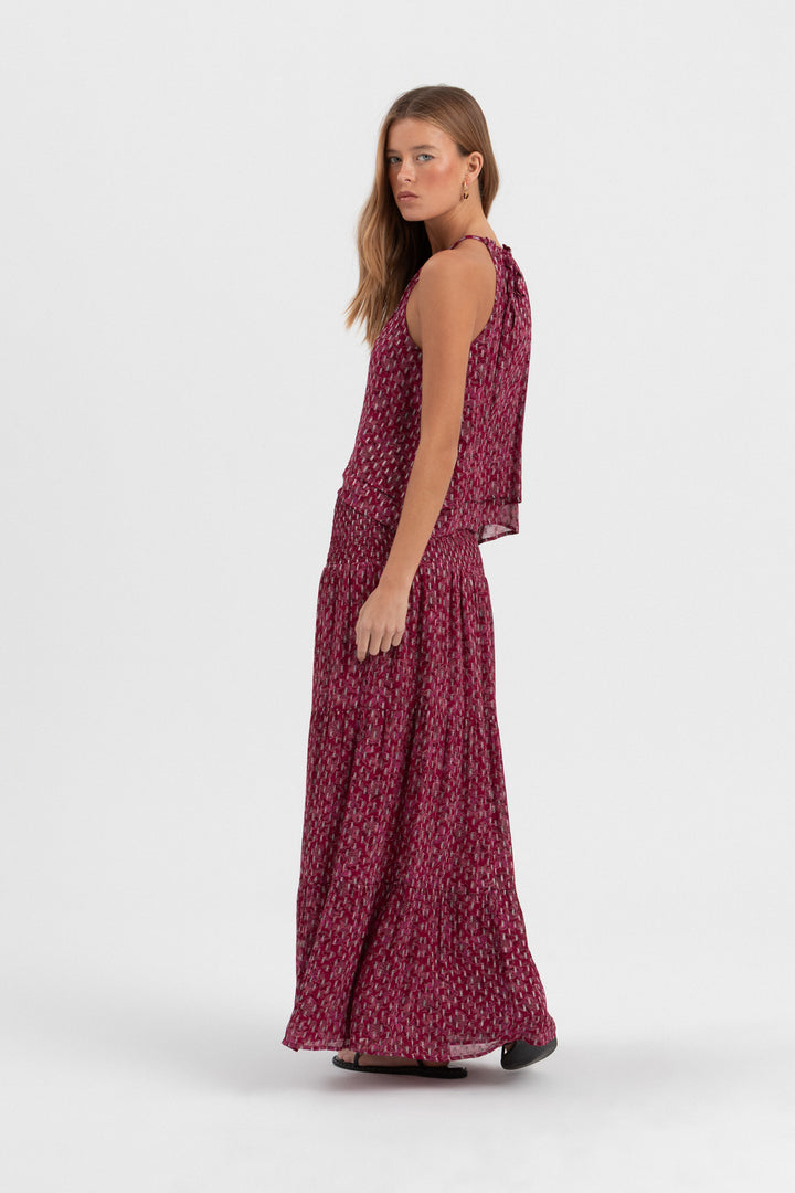 FALDA MIDI DETALLE LUREX