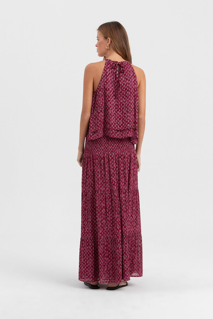 FALDA MIDI DETALLE LUREX