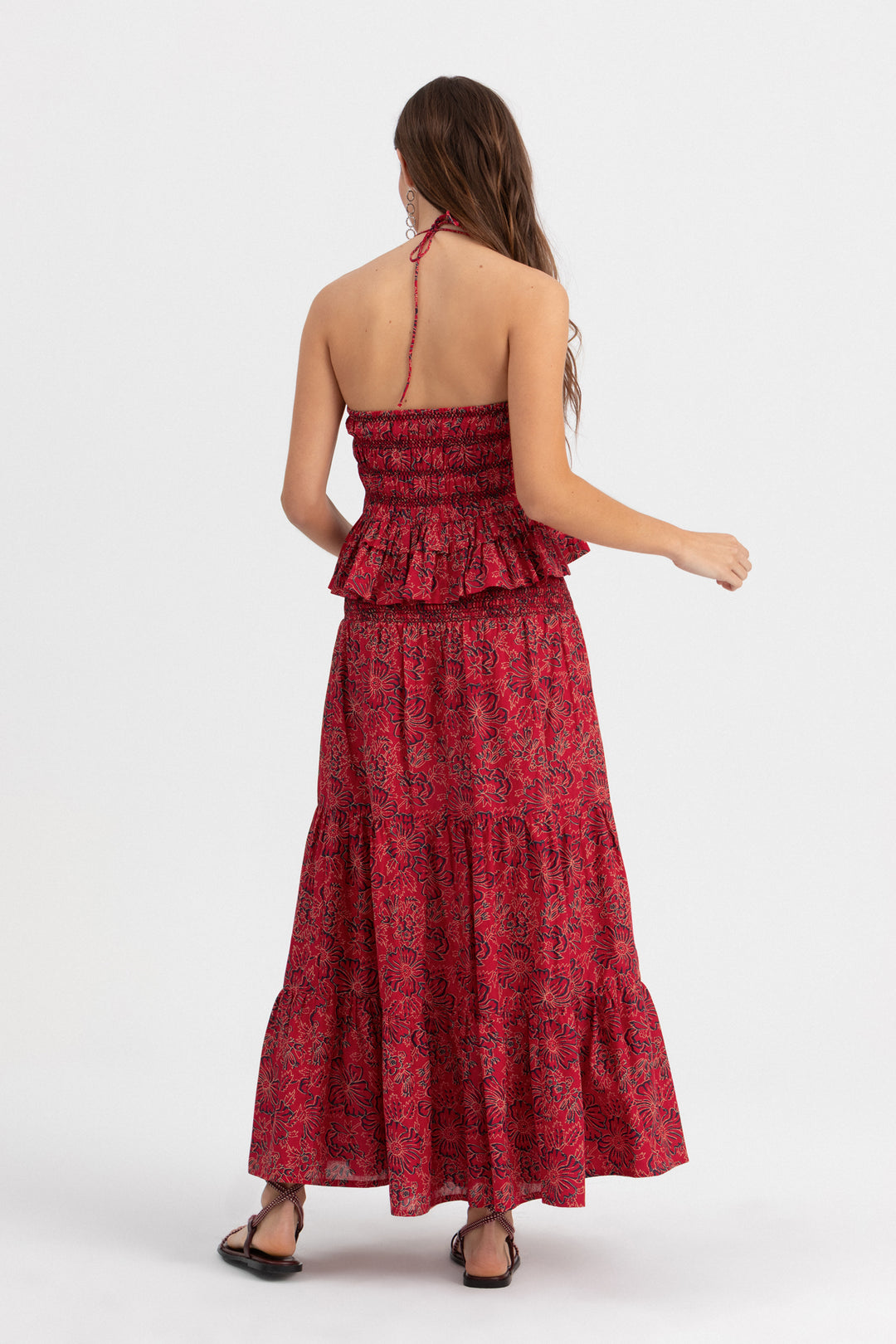 FALDA MIDI ESTAMPADA