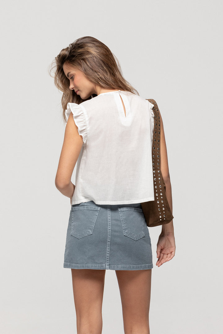 FALDA MINI BOLSILLO BOTONES