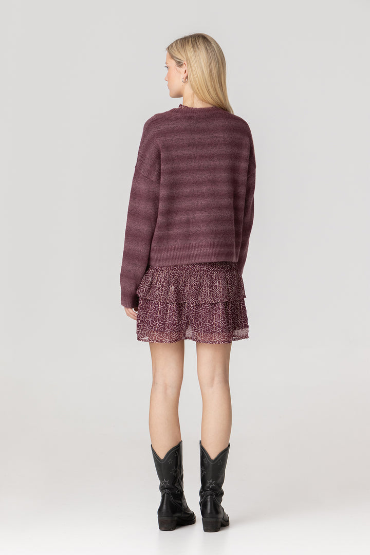 FALDA MINI FRUNCIDA ESTAMPADA