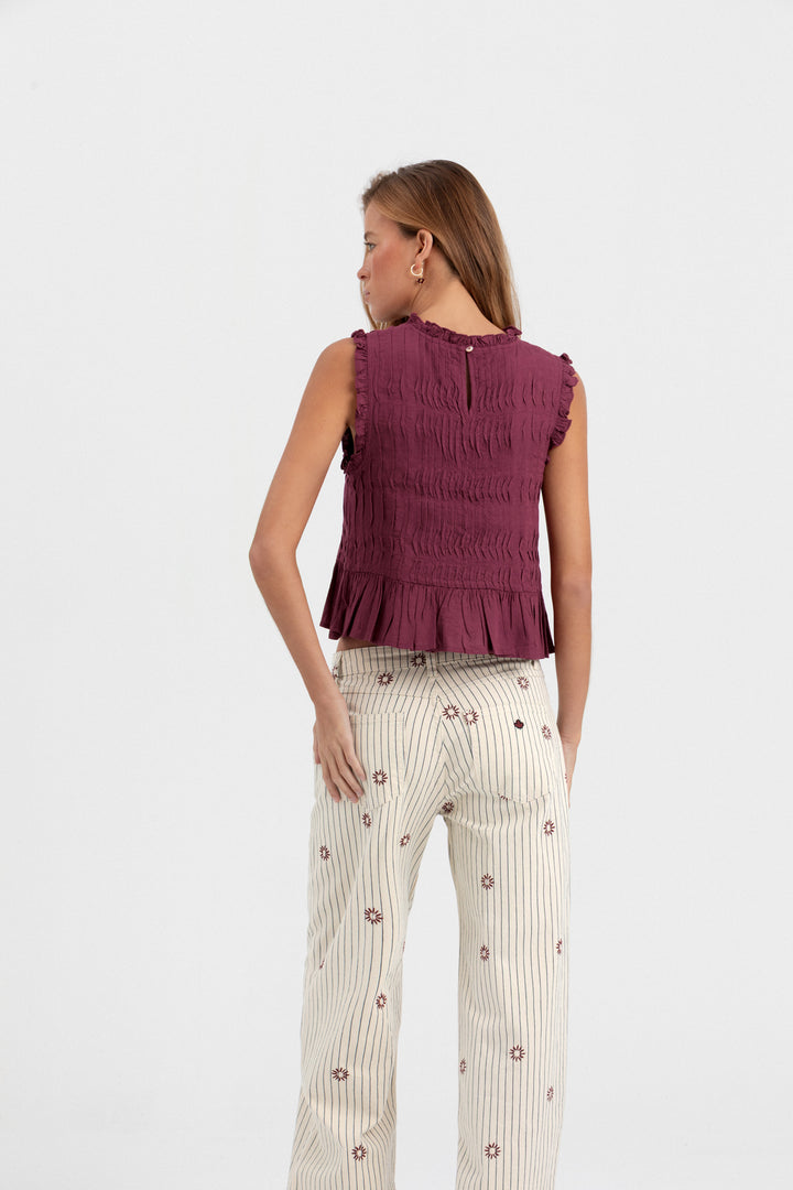 JEANS BORDADOS RAYAS