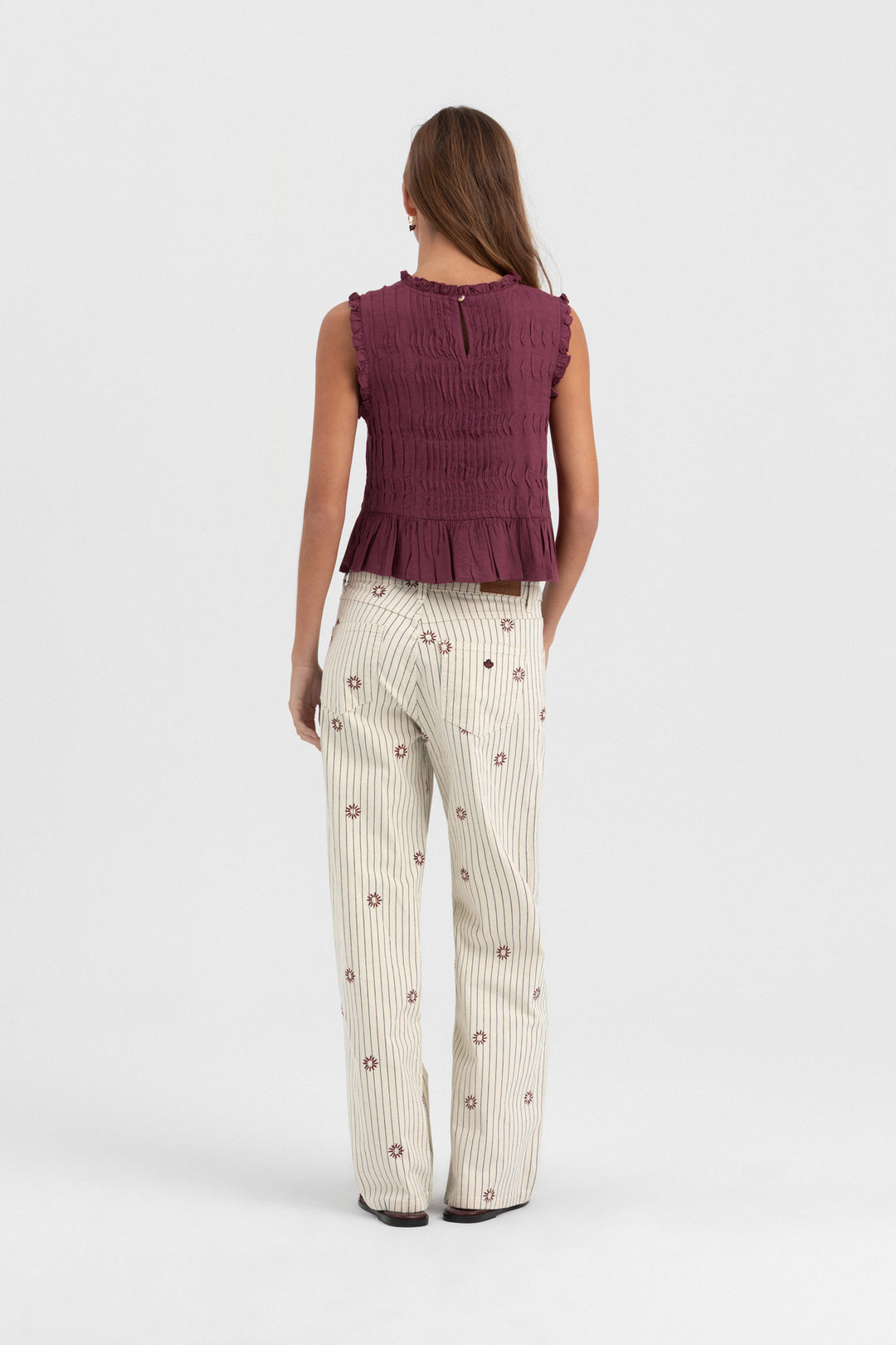 JEANS BORDADOS RAYAS