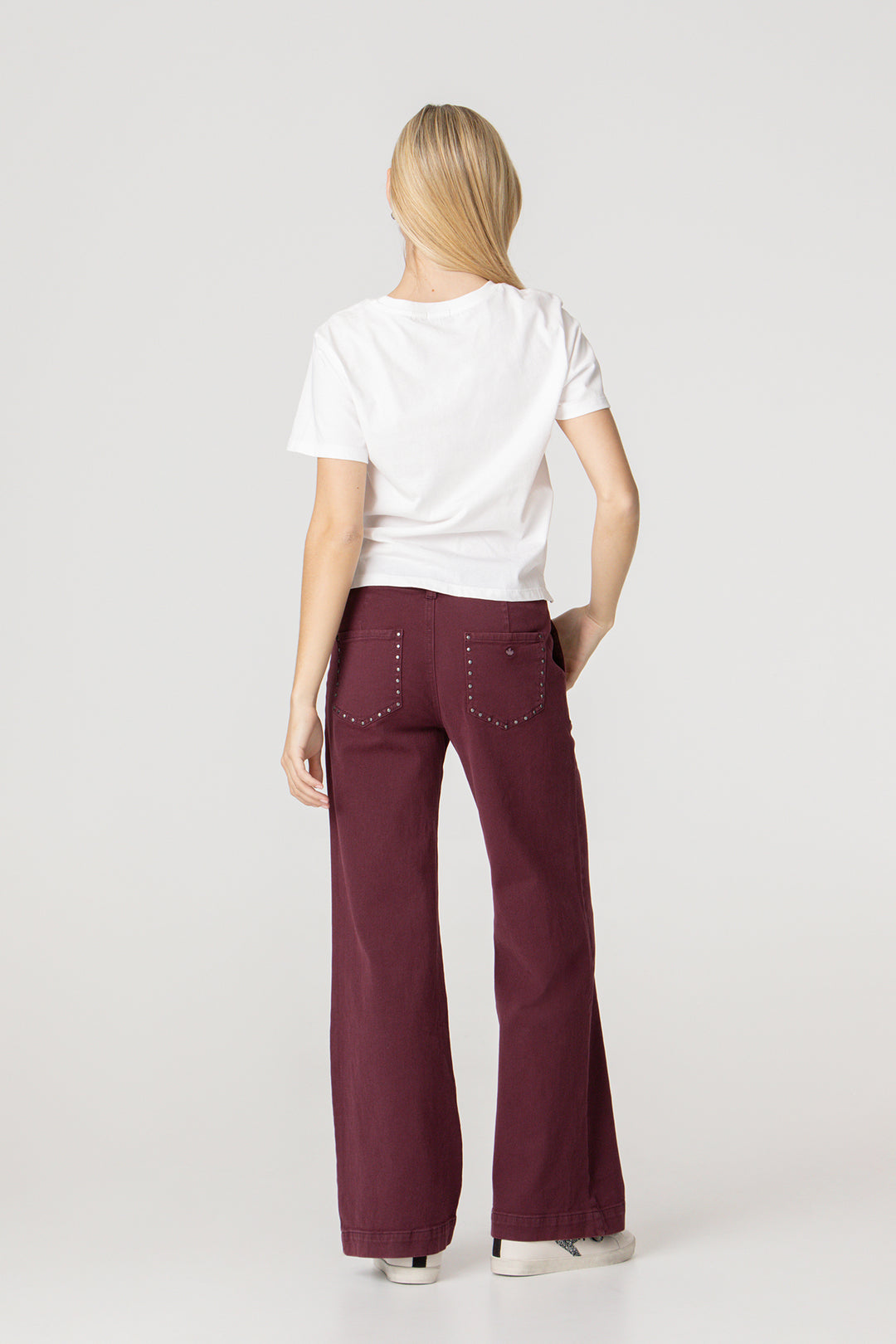 CULOTTE JEANS WITH POCKETS AND STUDS