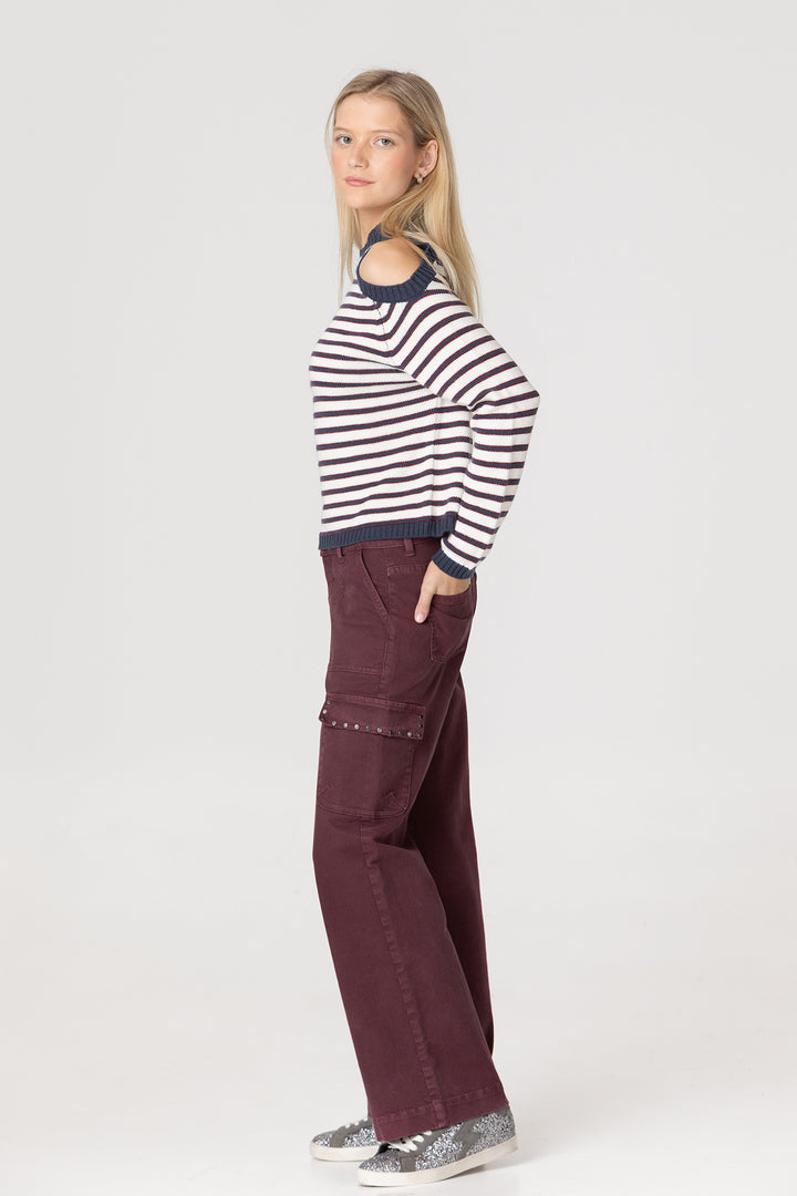JEANS CULOTTE CARGO TACHAS
