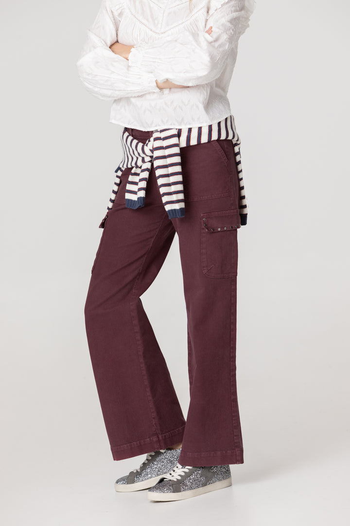 JEANS CULOTTE CARGO TACHAS