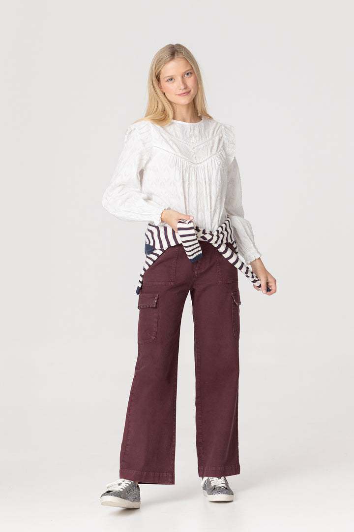 JEANS CULOTTE CARGO TACHAS