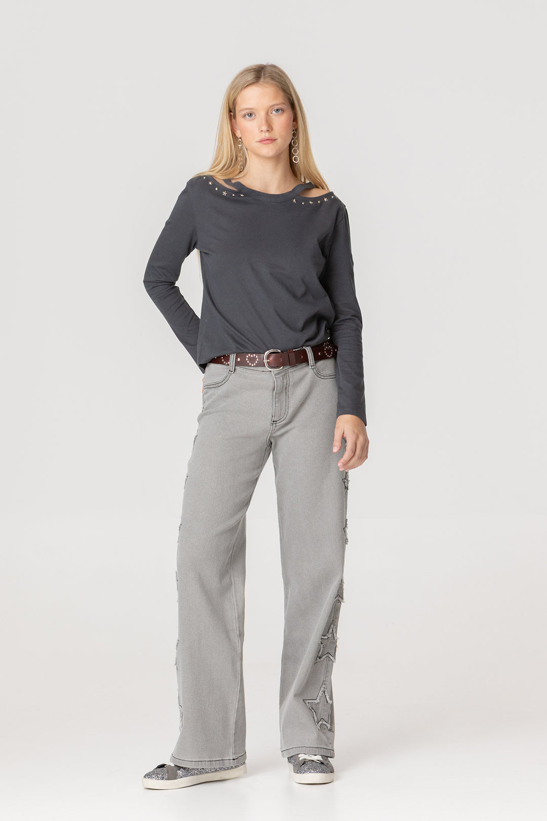 JEANS WITH SIDE STARS