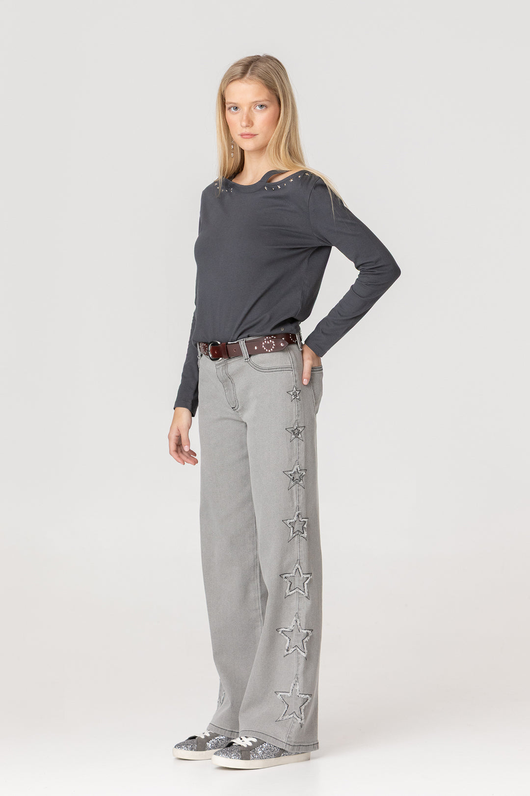 JEANS WITH SIDE STARS