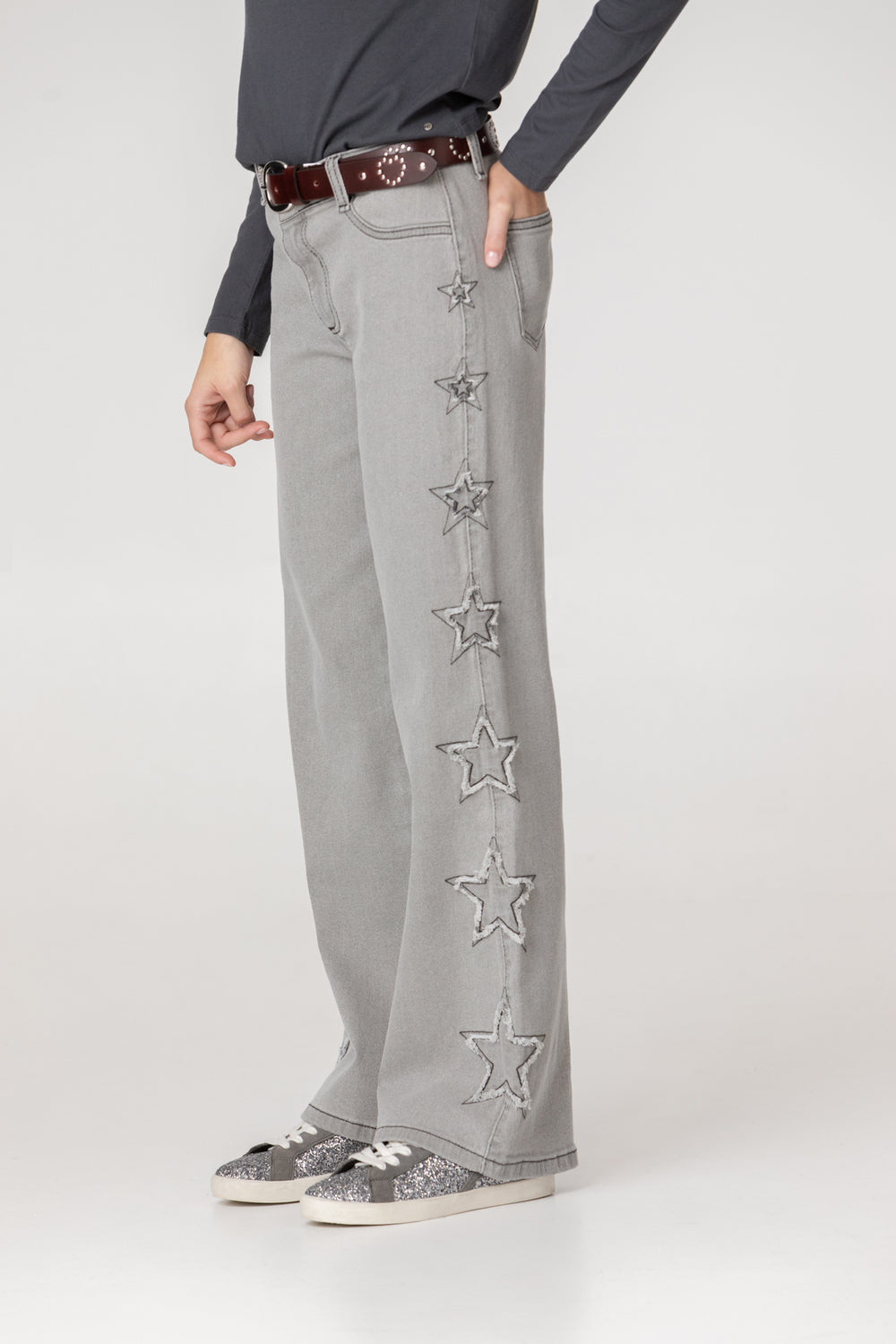 JEANS WITH SIDE STARS