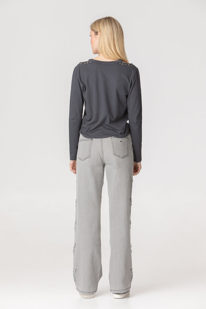 JEANS WITH SIDE STARS