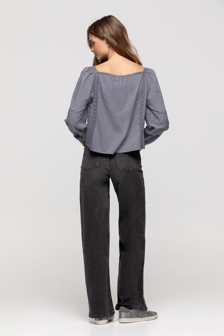 STUDDED JEANS WITHOUT WAISTBAND