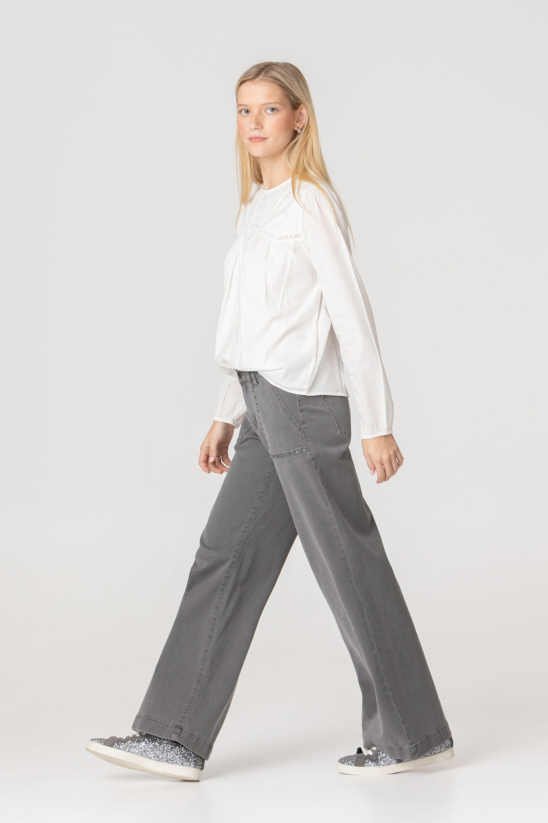 JEANS CULOTTE BOLSILLOS TACHAS